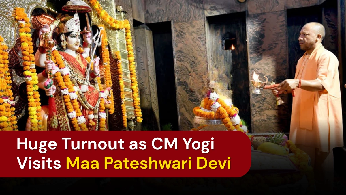 Huge Turnout as CM Yogi Visits Maa Pateshwari Devi