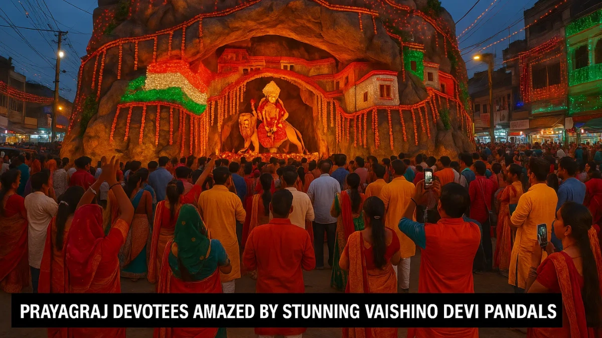 Prayagraj Devotees Amazed by Stunning Vaishno Devi Pandals
