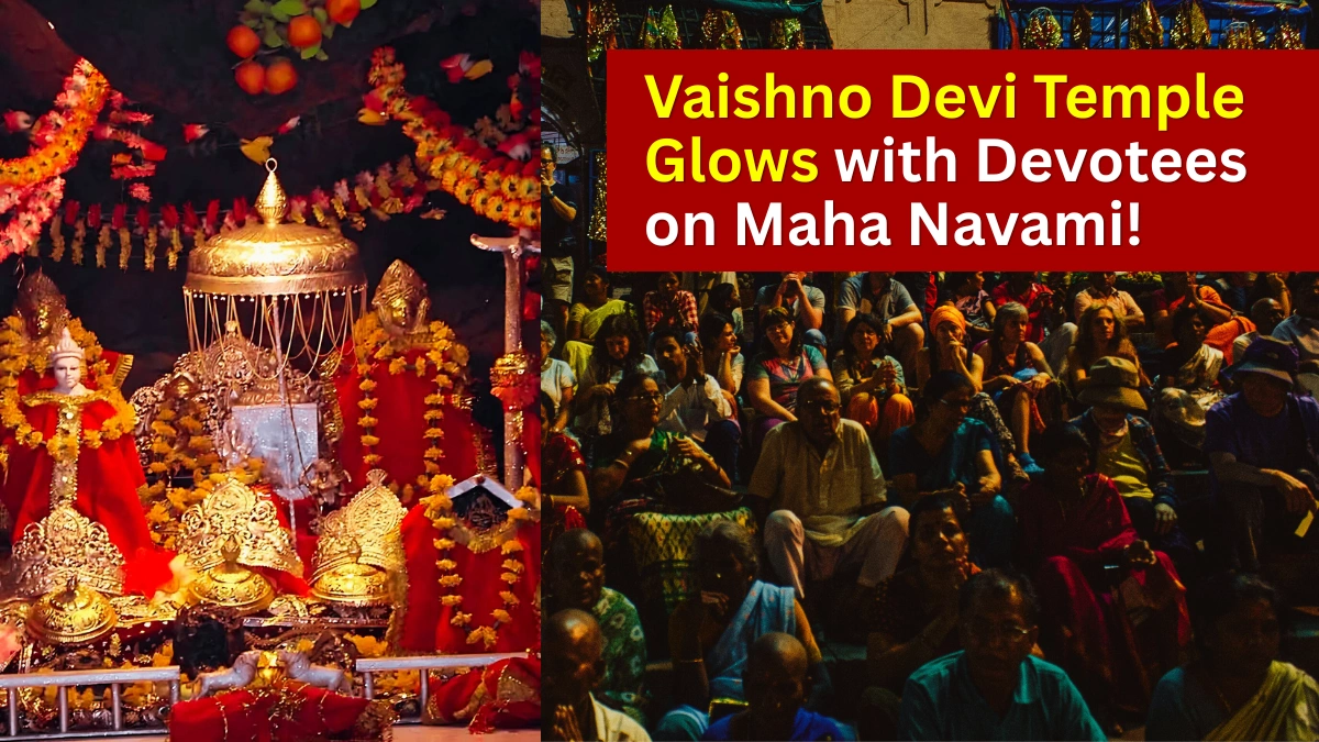 Vaishno Devi Temple Glows with Devotees on Maha Navami!