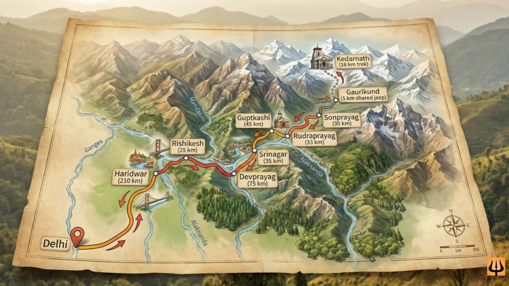 Badrinath Dham Route Map