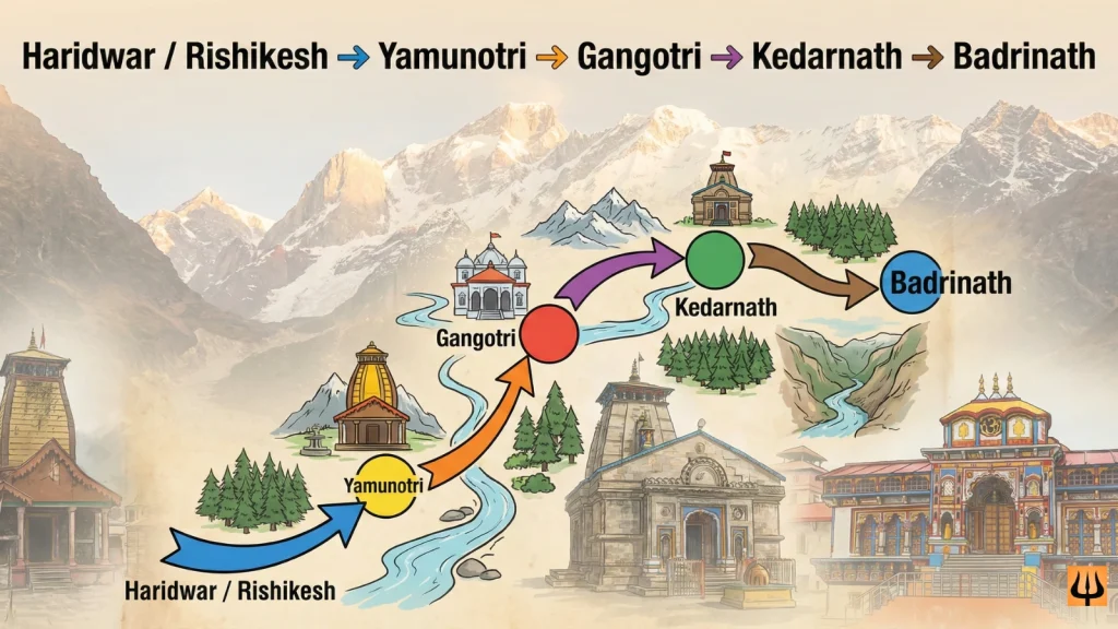 Chardham Yatra Route Map