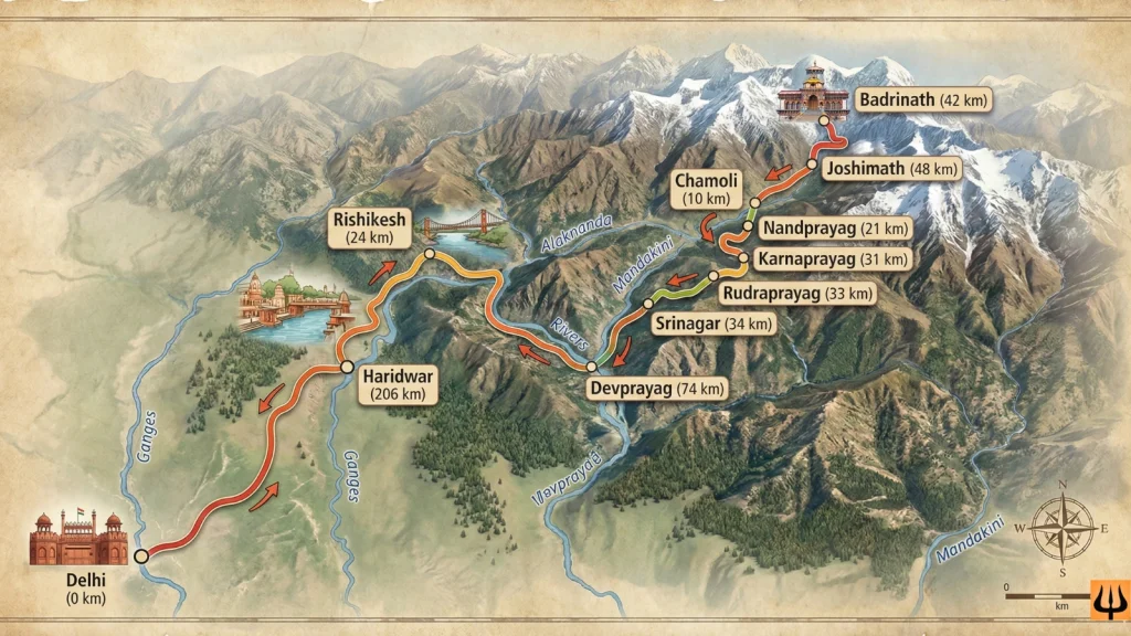 Kedarnath Dham Route Map